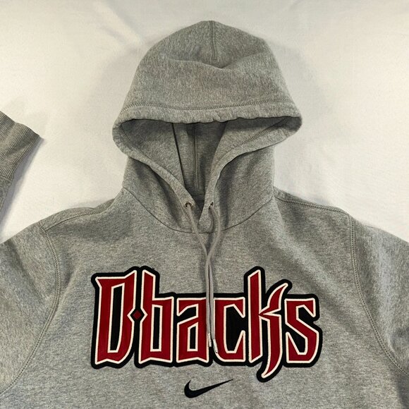 Arizona Diamondbacks Nike Center Swoosh Hoodie Medium MLB Baseball DBacks Grey - Picture 6 of 10